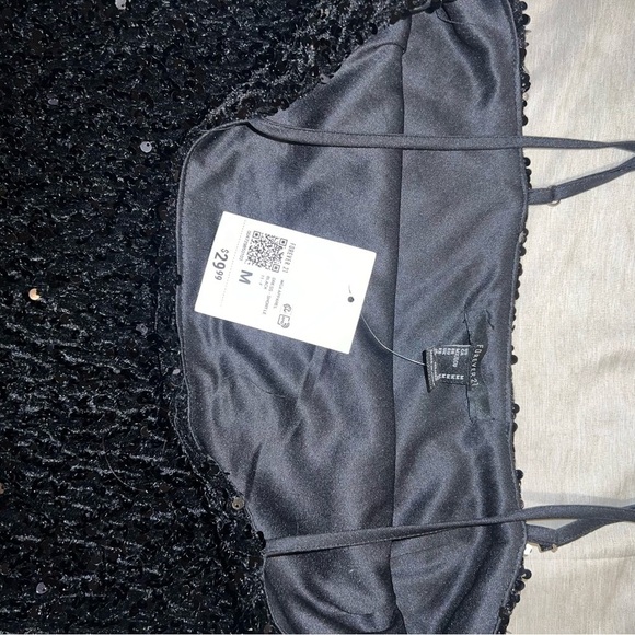 Forever 21 Black Sequin Mini Cocktail Party Dress | Bodycon Sleevless | NWT - Picture 5 of 6